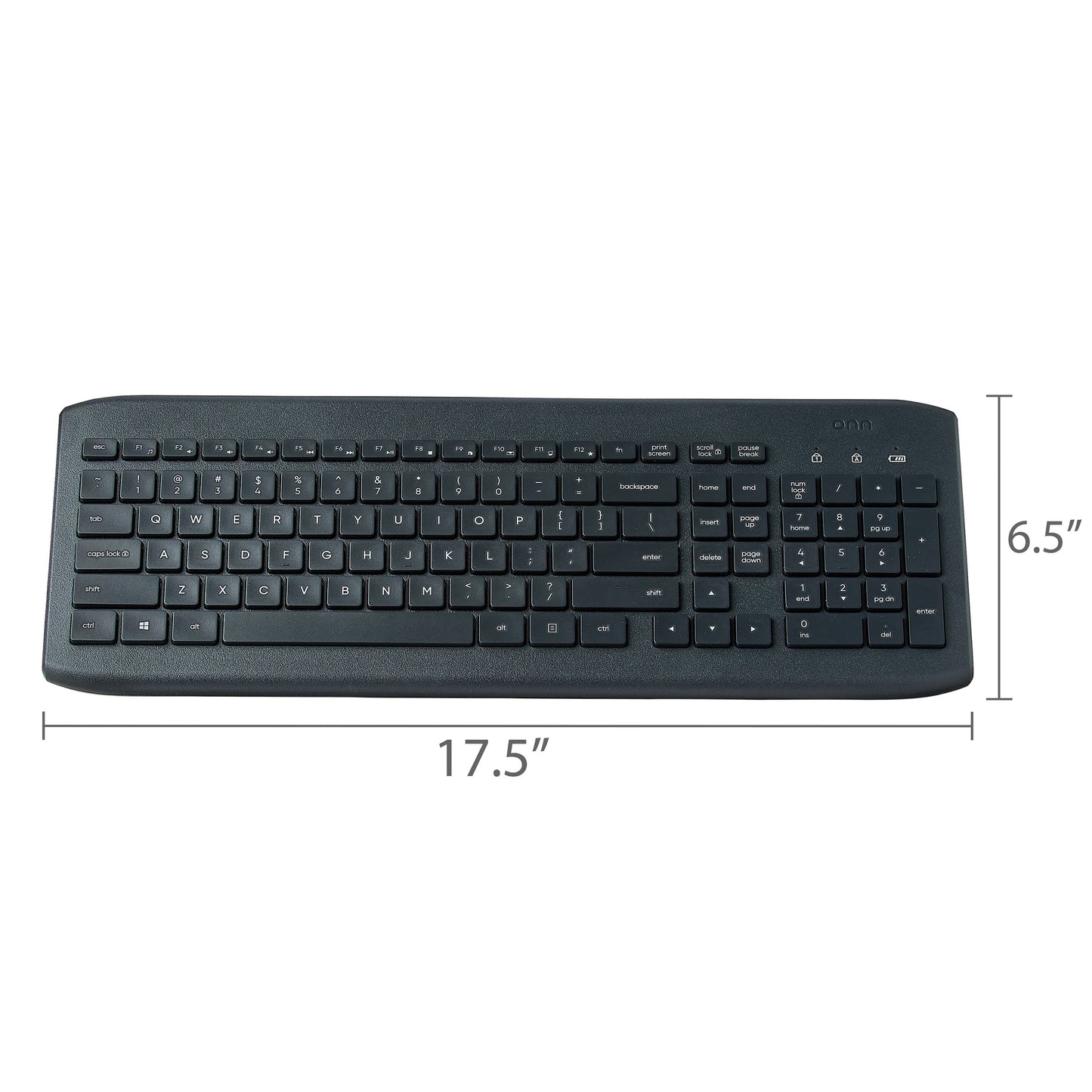 Wireless Keyboard & Mouse Combo, 104 Keys, Optical, USB Nano Receiver, Greystone
