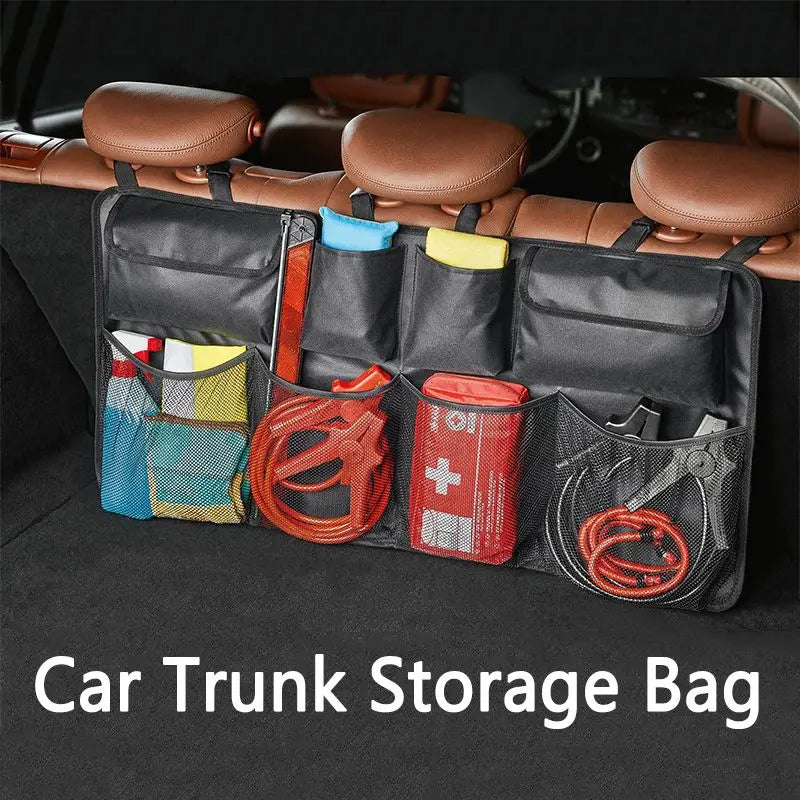 Car Trunk Organizer Storage Bag Super Capacity Car Backseat Hanging Organizer Car Trunk Tidy Storage Bag Collapsible with 8 Pock