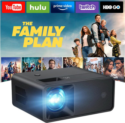 Mini Projector, Upgraded Full HD 1080P Support Video Projector, Portable Small Movie Projector, Compatible with Ios/Android/Windows/Tv Stick/Box/Usb/Hdmi