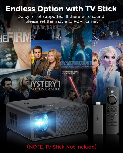 Mini Projector, Upgraded Full HD 1080P Support Video Projector, Portable Small Movie Projector, Compatible with Ios/Android/Windows/Tv Stick/Box/Usb/Hdmi