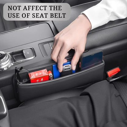 2 Pcs Car Seat Gap Filler Organizer and Storages Automotive Accessories Universal for Car SUV Truck Fill the Gap between Seat and Console Stop Things from Dropping Black