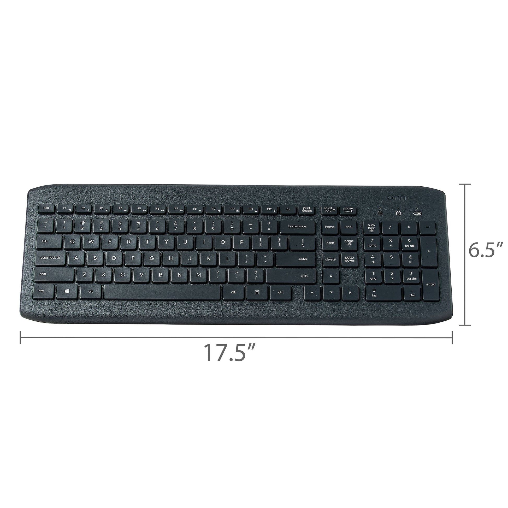 Wireless Keyboard & Mouse Combo, 104 Keys, Optical, USB Nano Receiver, Greystone