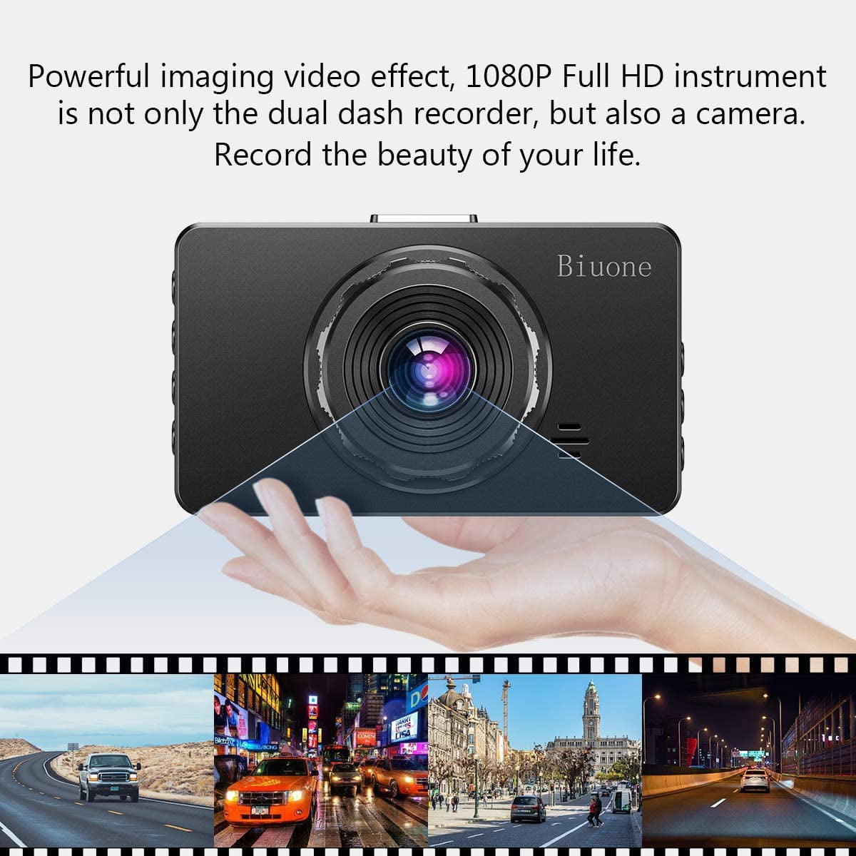 Dash Cam Front and Rear, 1080P Dash Camera for Cars with 32G Card | Car Dash Cam Dashboard Camera with Super Night Vision,G-Sensor, Parking Monitor, Loop Recording, Motion Detection Car Camera