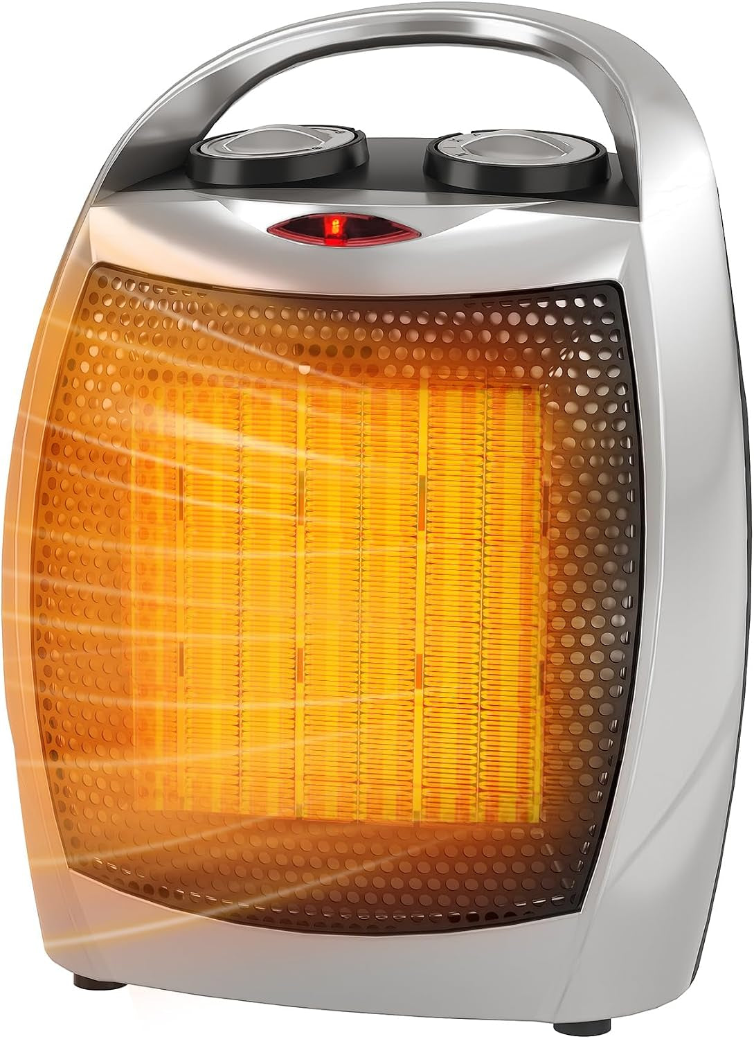 Small Space Heater, 1500W/750W Portable Electric Space Heater, PTC Fast Heating Ceramic Room Heater with Overheat & Tip-Over Protection Office Room Desk