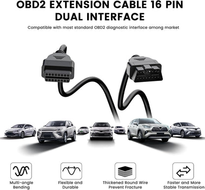 BD200 OBD2 Scanner Bluetooth - Code Reader & Check Engine Diagnostic Scan Tools+ OBD2 Scanner Extension Cable