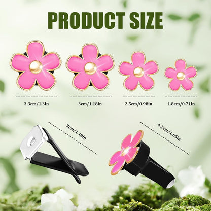 8PCS Daisy Flower Air Vent Clip Accessories, Air Conditioning Outlet Clip, Car Air Freshener Dashboard Accessories Charm, Auto Decorations Interior Universal Car Fresheners for Women