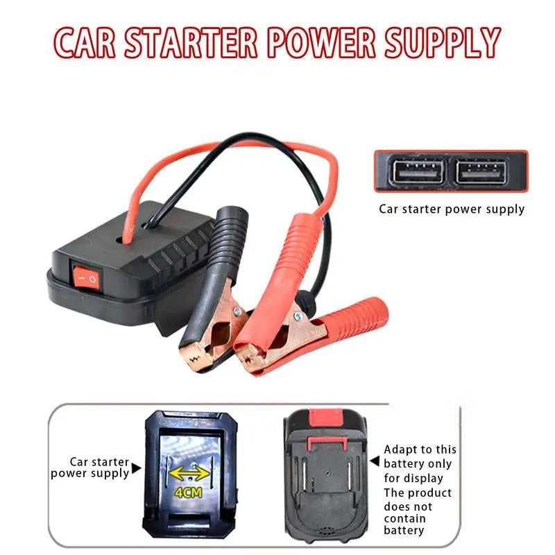Car Jump Starter Portable Jump Starter Lithium Battery Jumper Box Battery Pack Quick Charging Automotive Booster Withdouble USB
