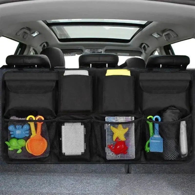 Car Trunk Organizer Storage Bag Super Capacity Car Backseat Hanging Organizer Car Trunk Tidy Storage Bag Collapsible with 8 Pock