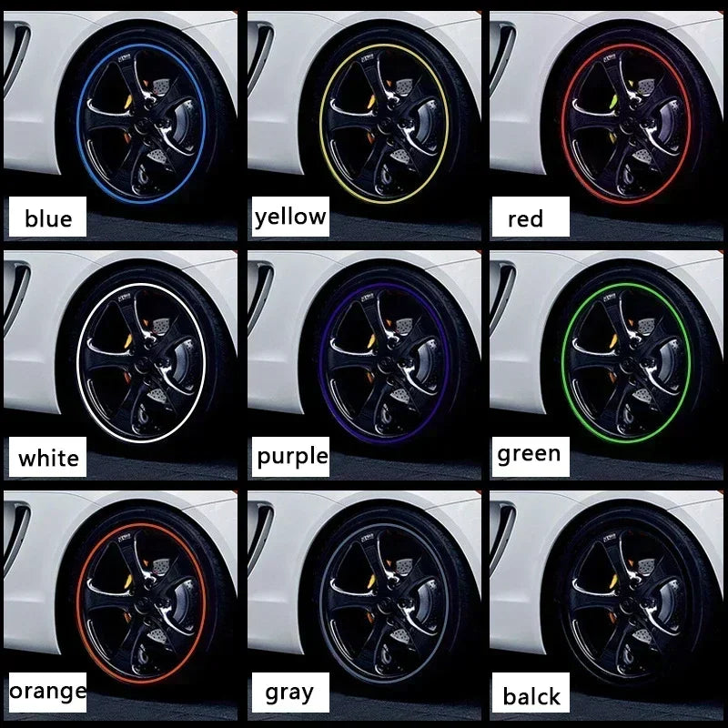 4M / 8M Car Rim Protect Strip Wheel Edge Protector Bright Matte Car Wheel Sticker General Automotive Wheel Rim Decorative Strip