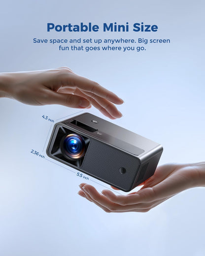 Mini Projector, Upgraded Full HD 1080P Support Video Projector, Portable Small Movie Projector, Compatible with Ios/Android/Windows/Tv Stick/Box/Usb/Hdmi