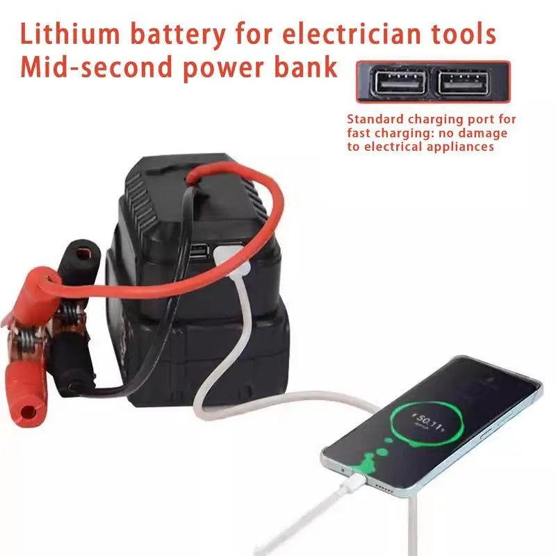 Car Jump Starter Portable Jump Starter Lithium Battery Jumper Box Battery Pack Quick Charging Automotive Booster Withdouble USB