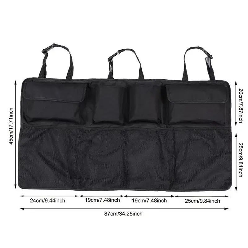 Car Trunk Organizer Storage Bag Super Capacity Car Backseat Hanging Organizer Car Trunk Tidy Storage Bag Collapsible with 8 Pock