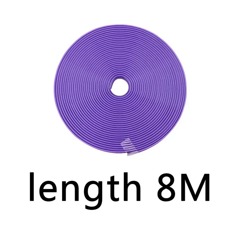 4M / 8M Car Rim Protect Strip Wheel Edge Protector Bright Matte Car Wheel Sticker General Automotive Wheel Rim Decorative Strip