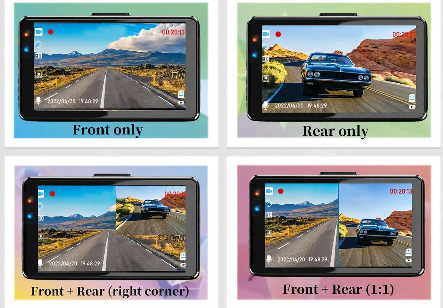 Dash Cam Front and Rear, 1080P Dash Camera for Cars with 32G Card | Car Dash Cam Dashboard Camera with Super Night Vision,G-Sensor, Parking Monitor, Loop Recording, Motion Detection Car Camera