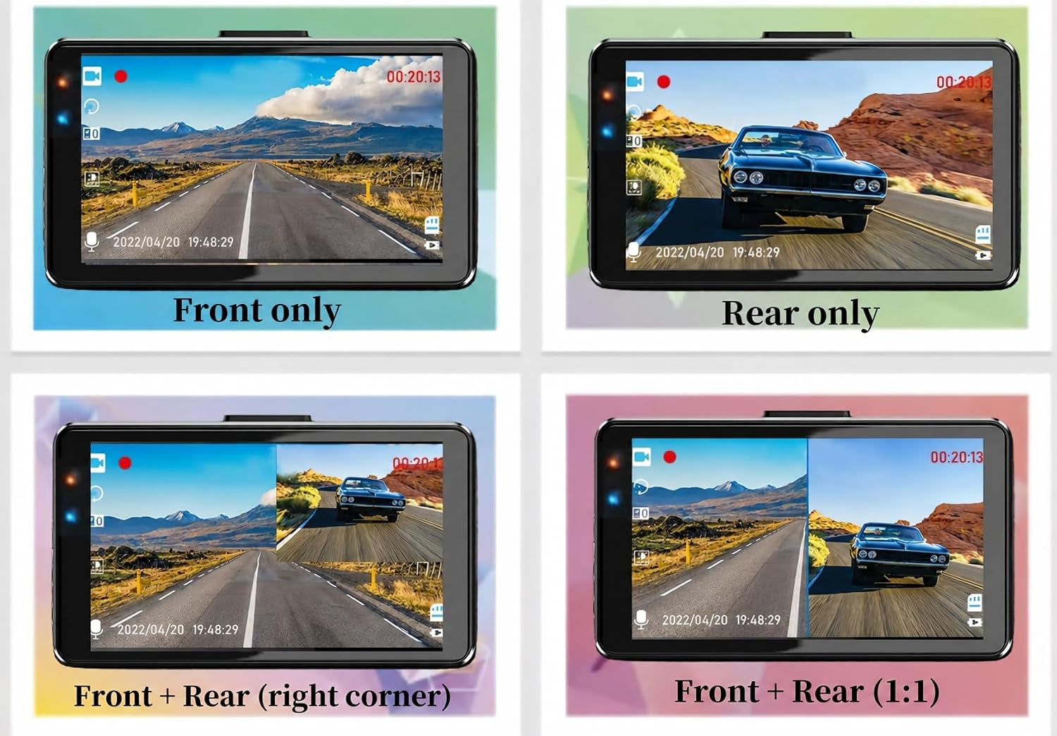 Dash Cam Front and Rear, 1080P Dash Camera for Cars with 32G Card | Car Dash Cam Dashboard Camera with Super Night Vision,G-Sensor, Parking Monitor, Loop Recording, Motion Detection Car Camera