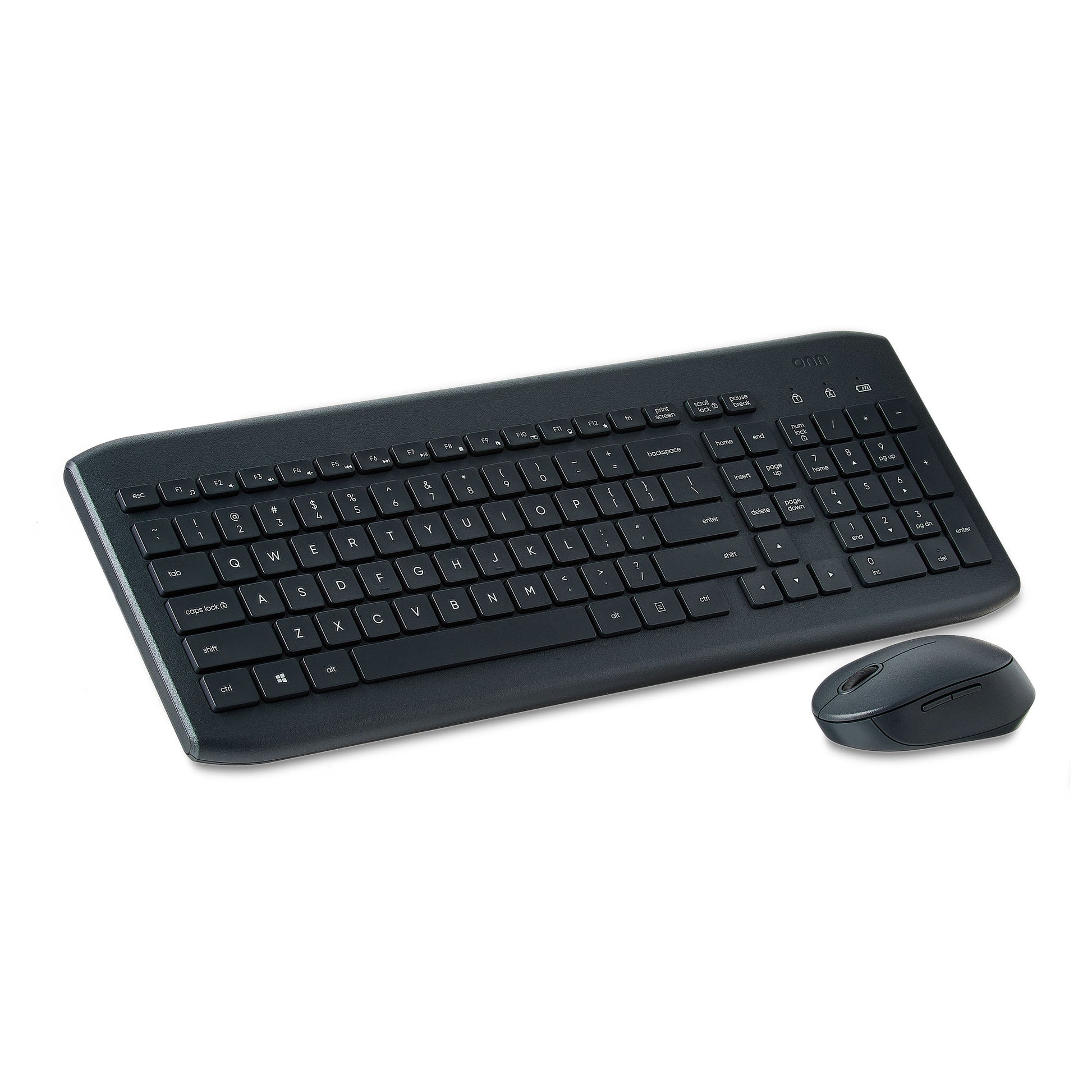 Wireless Keyboard & Mouse Combo, 104 Keys, Optical, USB Nano Receiver, Greystone